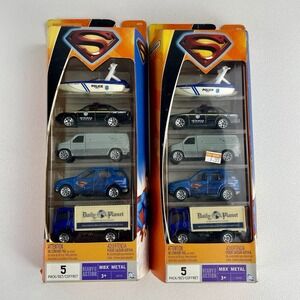 Matchbox Superman 5-Pack Vehicle Sets Lot of 2 DC Comics MBX Metal Sealed